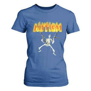 Autism Skeleton T Shirt For Women Funny Oddly Specific Dank Meme TS02 Royal Blue Print Your Wear