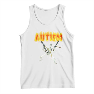 Autism Skeleton Tank Top Funny Oddly Specific Dank Meme TS02 White Print Your Wear