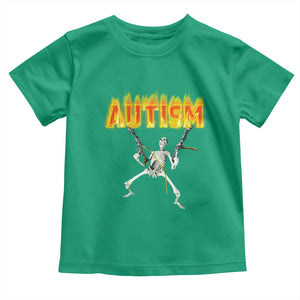 Autism Skeleton Toddler T Shirt Funny Oddly Specific Dank Meme TS02 Irish Green Print Your Wear