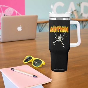Autism Skeleton Tumbler With Handle Funny Oddly Specific Dank Meme TS02 Print Your Wear