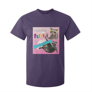 Funny Raccoon Meme T Shirt For Kid I Put The Fun In Dysfunctional TS02 Purple Print Your Wear