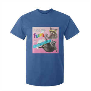 Funny Raccoon Meme T Shirt For Kid I Put The Fun In Dysfunctional TS02 Royal Blue Print Your Wear