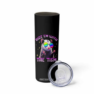 Funny Autism Opossum Skinny Tumbler Rizz Em With The Tism Meme Autistic TS02 Print Your Wear