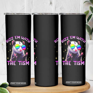 Funny Autism Opossum Skinny Tumbler Rizz Em With The Tism Meme Autistic TS02 Print Your Wear