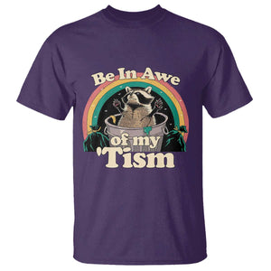 Autism Funny Raccoon T Shirt Be In Awe Of My 'Tism Meme Autistic TS02 Purple Print Your Wear