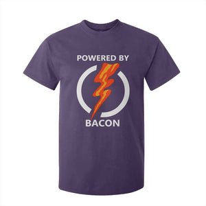 Funny Bacon Lover T Shirt For Kid Powered By Bacon Cured Pork Master TS02 Purple Print Your Wear