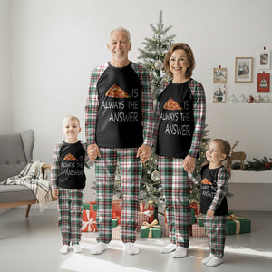 Funny Pizza Lover Plaid Pajama Set Pizza is Always the Answer Fast Food Addicted TS02 Christmas Plaid Print Your Wear