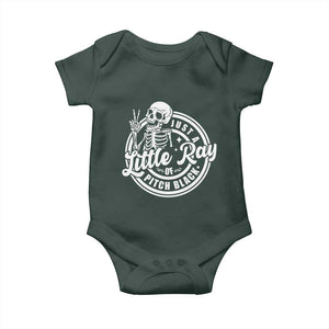 Funny Saying Skeleton Baby Onesie I'm Just A Little Ray Of Pitch Black Sarcastic TS02 Print Your Wear