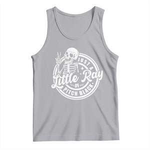 Funny Saying Skeleton Tank Top I'm Just A Little Ray Of Pitch Black Sarcastic TS02 Athletic Heather Print Your Wear