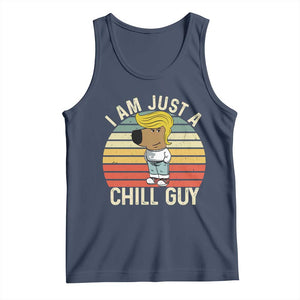 I Am Just A Chill Guy Trump Tank Top Funny My New President Character TS02 Navy Print Your Wear