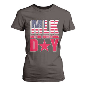 MLK Day T Shirt For Women Martin Luther King Jr American Civil Rights Leader TS02 Dark Chocolate Print Your Wear
