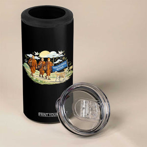 Walk for Peace Monks with Aloka the Dog 4 in 1 Can Cooler Tumbler Spiritual Pilgrimage Buddhist Inspired TS02 Print Your Wear