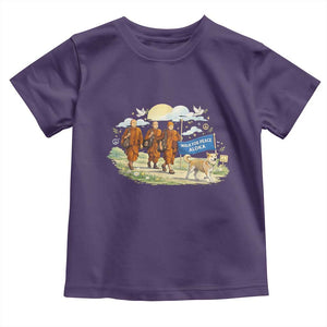 Walk for Peace Monks with Aloka the Dog Toddler T Shirt Spiritual Pilgrimage Buddhist Inspired TS02 Purple Print Your Wear