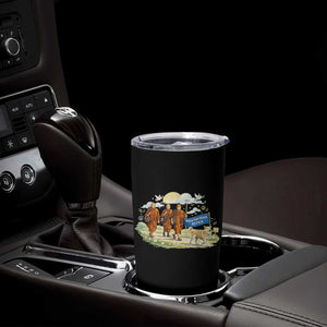 Walk for Peace Monks with Aloka the Dog Tumbler Cup Spiritual Pilgrimage Buddhist Inspired TS02 Print Your Wear