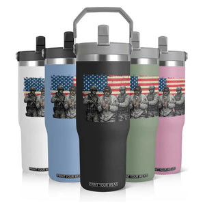 Captured Dictator Maduro Flip Straw Tumbler Special Forces Justice Operation American Flag TS02 Print Your Wear