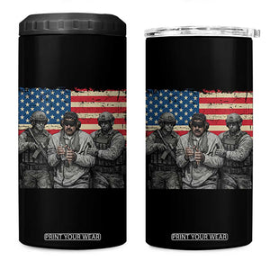Captured Dictator Maduro 4 in 1 Can Cooler Tumbler Special Forces Justice Operation American Flag TS02 One Size: 16 oz Black Print Your Wear