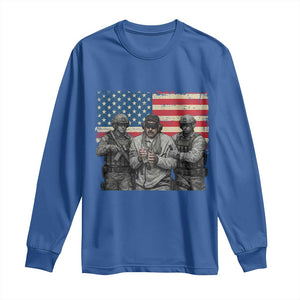 Captured Dictator Maduro Long Sleeve Shirt Special Forces Justice Operation American Flag TS02 Royal Blue Print Your Wear