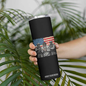 Captured Dictator Maduro Skinny Tumbler Special Forces Justice Operation American Flag TS02 Print Your Wear