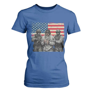 Captured Dictator Maduro T Shirt For Women Special Forces Justice Operation American Flag TS02 Royal Blue Print Your Wear
