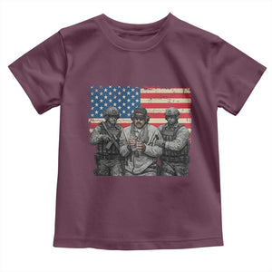 Captured Dictator Maduro Toddler T Shirt Special Forces Justice Operation American Flag TS02 Maroon Print Your Wear