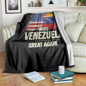 Make Venezuela Great Again Throw Blanket Distressed US and Venezuela Flag Unity TS02 Print Your Wear