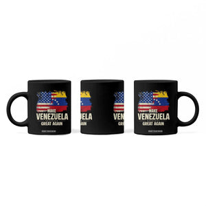 Make Venezuela Great Again Coffee Mug Distressed US and Venezuela Flag Unity TS02 Print Your Wear
