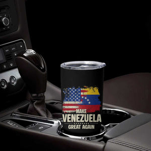 Make Venezuela Great Again Tumbler Cup Distressed US and Venezuela Flag Unity TS02 Print Your Wear