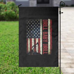 Drill Baby Drill American Flag Garden Flag Oil Rig Oildfield Energy Industry Patriot TS02 Print Your Wear