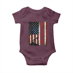 Drill Baby Drill American Flag Baby Onesie Oil Rig Oildfield Energy Industry Patriot TS02 Maroon Print Your Wear
