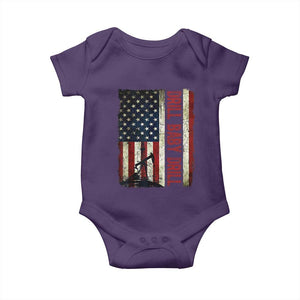 Drill Baby Drill American Flag Baby Onesie Oil Rig Oildfield Energy Industry Patriot TS02 Purple Print Your Wear