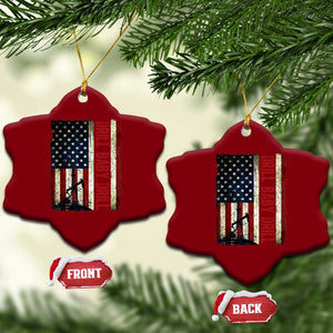 Drill Baby Drill American Flag Ceramic Ornament Oil Rig Oildfield Energy Industry Patriot TS02 Print Your Wear