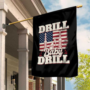 Drill Baby Drill American Flag Garden Flag Retro Oilfield Oil Rig Patriot TS02 Print Your Wear