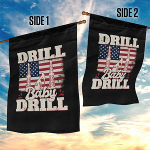 Drill Baby Drill American Flag Garden Flag Retro Oilfield Oil Rig Patriot TS02 Print Your Wear