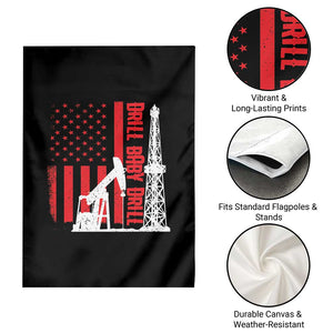 Drill Baby Drill American Flag Garden Flag Distressed Oil Rig Oildfield Energy Industry TS02 Print Your Wear