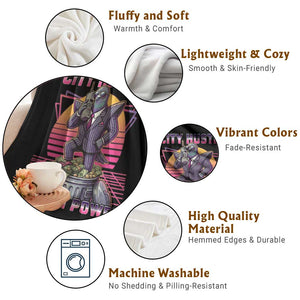 Retro City Hustle Pigeon Power Throw Blanket Funny 80s Style Money Bird Gangsta TS02 Print Your Wear