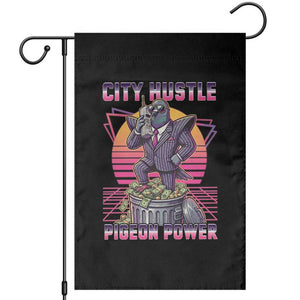 Retro City Hustle Pigeon Power Garden Flag Funny 80s Style Money Bird Gangsta TS02 Black Print Your Wear