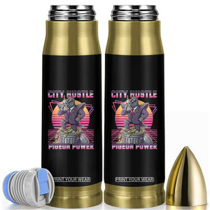 Retro City Hustle Pigeon Power Bullet Tumbler Funny 80s Style Money Bird Gangsta TS02 Black Print Your Wear