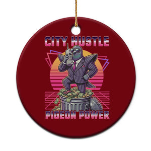 Retro City Hustle Pigeon Power Ceramic Ornament Funny 80s Style Money Bird Gangsta TS02 1pc Red Print Your Wear