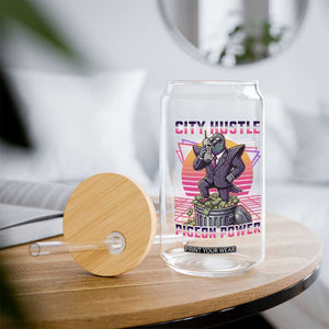 Retro City Hustle Pigeon Power Glass Can Funny 80s Style Money Bird Gangsta TS02 Print Your Wear