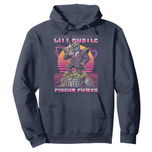 Retro City Hustle Pigeon Power Hoodie Funny 80s Style Money Bird Gangsta TS02 Navy Print Your Wear