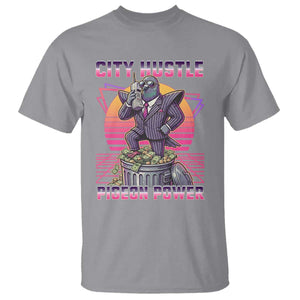 Retro City Hustle Pigeon Power T Shirt Funny 80s Style Money Bird Gangsta TS02 Sport Gray Print Your Wear