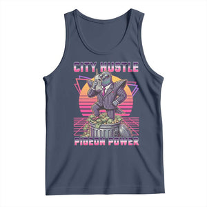 Retro City Hustle Pigeon Power Tank Top Funny 80s Style Money Bird Gangsta TS02 Navy Print Your Wear