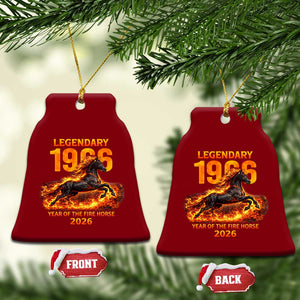 Legendary 1966 Year of the Fire Horse Ceramic Ornament Fiery 2026 Zodiac Birthday Gift TS02 Print Your Wear
