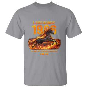 Legendary 1966 Year of the Fire Horse T Shirt Fiery 2026 Zodiac Birthday Gift TS02 Sport Gray Print Your Wear
