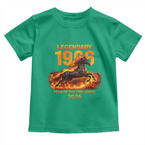 Legendary 1966 Year of the Fire Horse Toddler T Shirt Fiery 2026 Zodiac Birthday Gift TS02 Irish Green Print Your Wear
