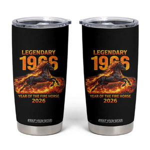Legendary 1966 Year of the Fire Horse Tumbler Cup Fiery 2026 Zodiac Birthday Gift TS02 Black Print Your Wear