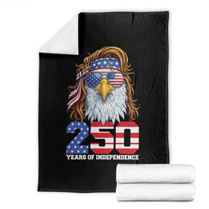 250 Years of Independece Patriotic Eagle Throw Blanket 1776 2026 USA Flag 4th of July Semiquincentennial TS02 Black Print Your Wear