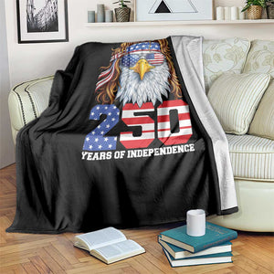 250 Years of Independece Patriotic Eagle Throw Blanket 1776 2026 USA Flag 4th of July Semiquincentennial TS02 Print Your Wear
