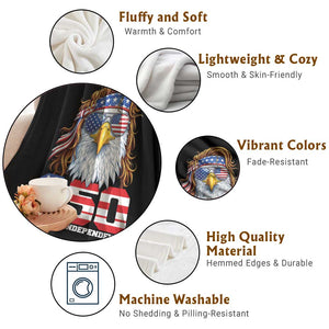 250 Years of Independece Patriotic Eagle Throw Blanket 1776 2026 USA Flag 4th of July Semiquincentennial TS02 Print Your Wear