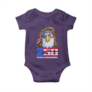250 Years of Independece Patriotic Eagle Baby Onesie 1776 2026 USA Flag 4th of July Semiquincentennial TS02 Purple Print Your Wear